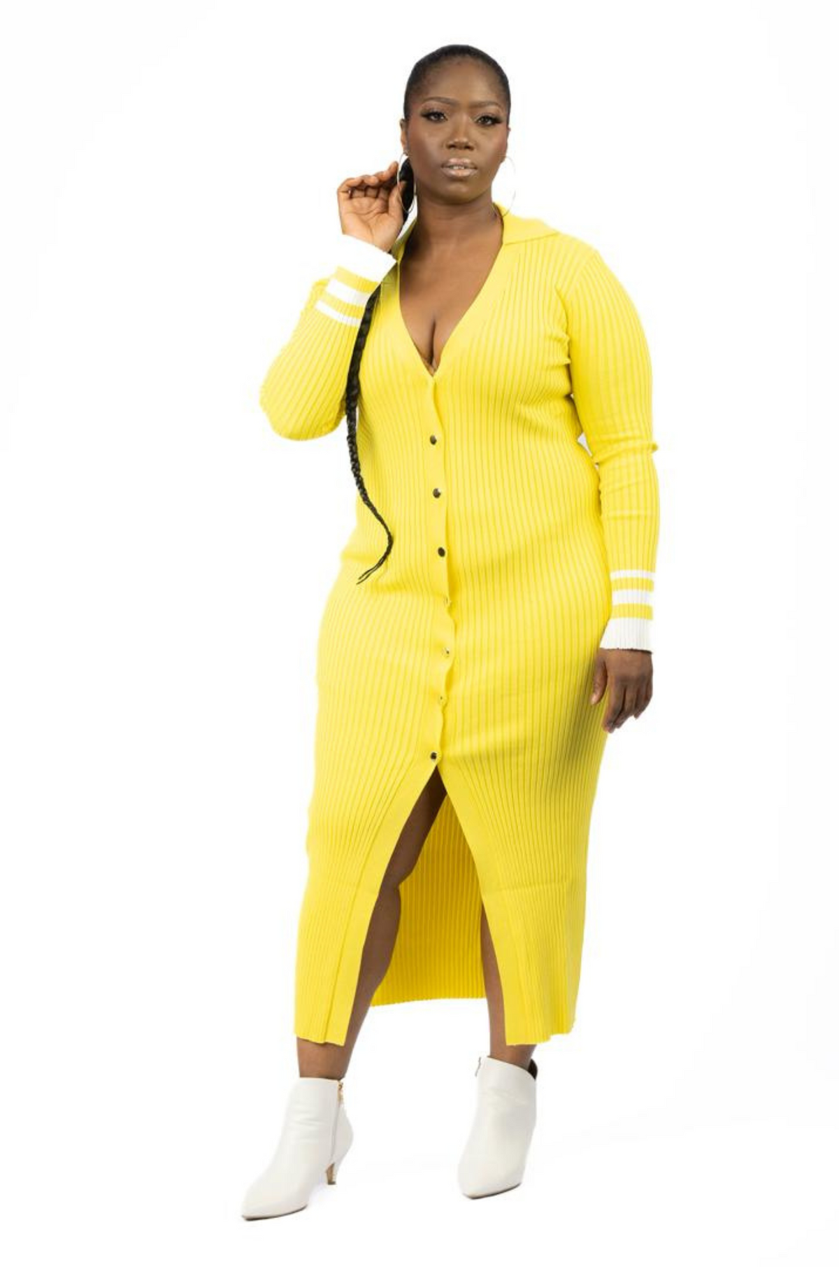 lola polo knit dress KOOKA - Wardrobe must have Tap to shop the Lola Polo Knit Dress & Geneva Mules #kookai