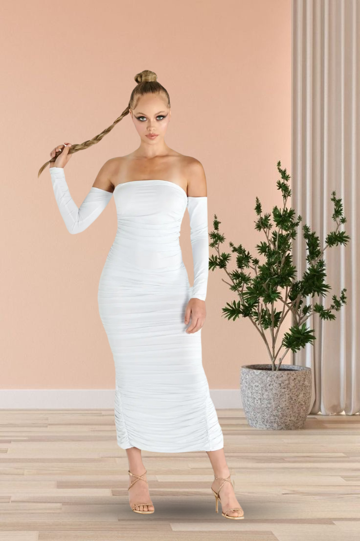 chinese dress ladies Pure Love White Dress