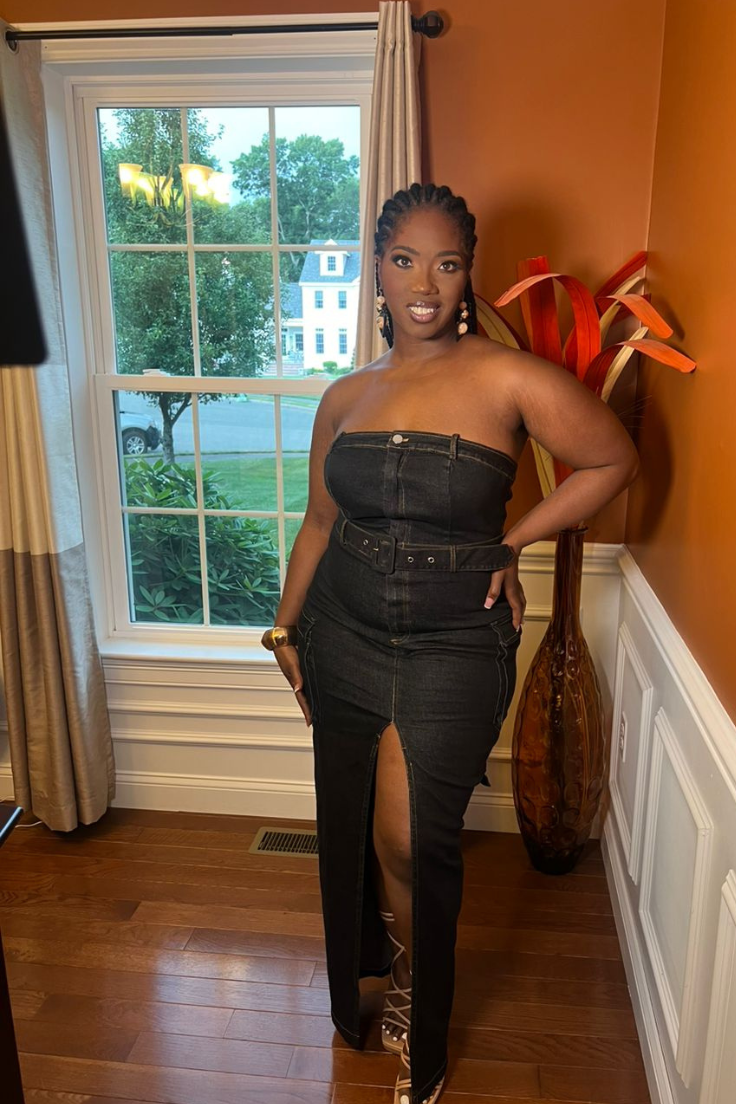 That black denim dress | Pink Shoe Lounge| Boutique That black denim dress | Pink Shoe Lounge| Boutique