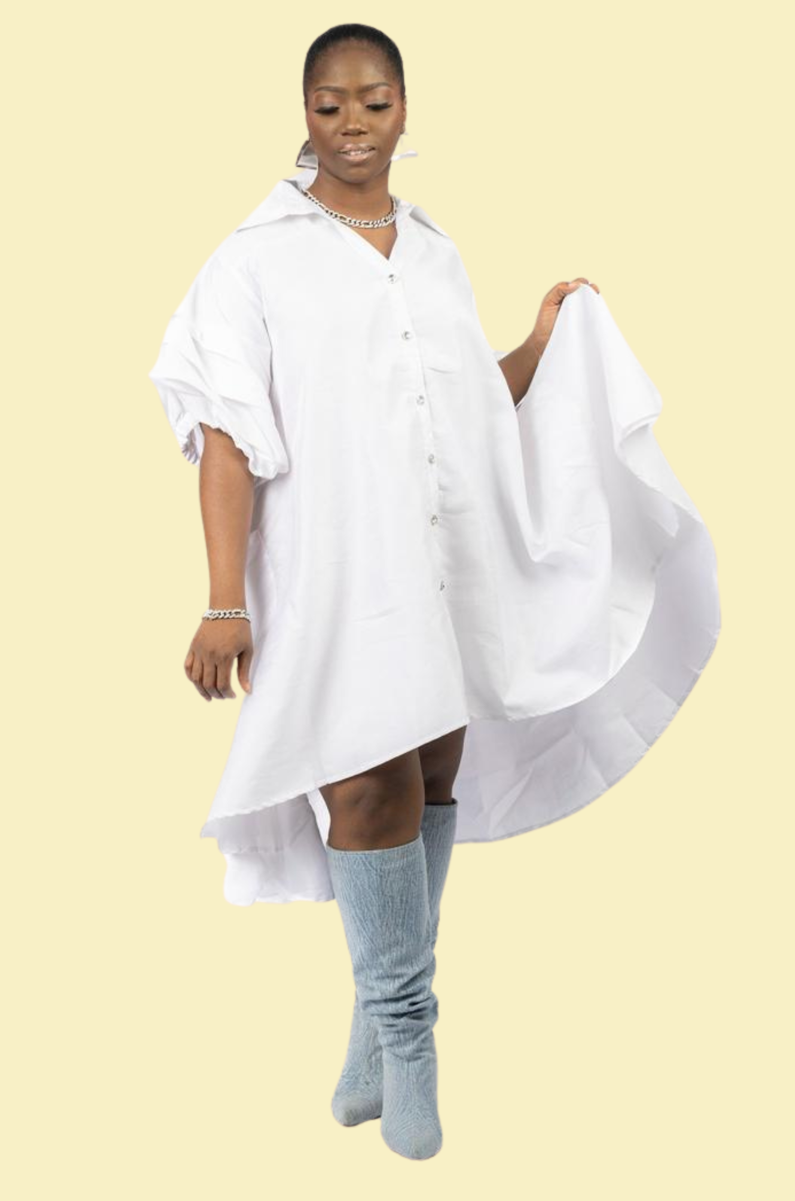 she dress She & Sky Flutter Sleeve Tiered Midi Easter Dress Hometown Heritage Boutique