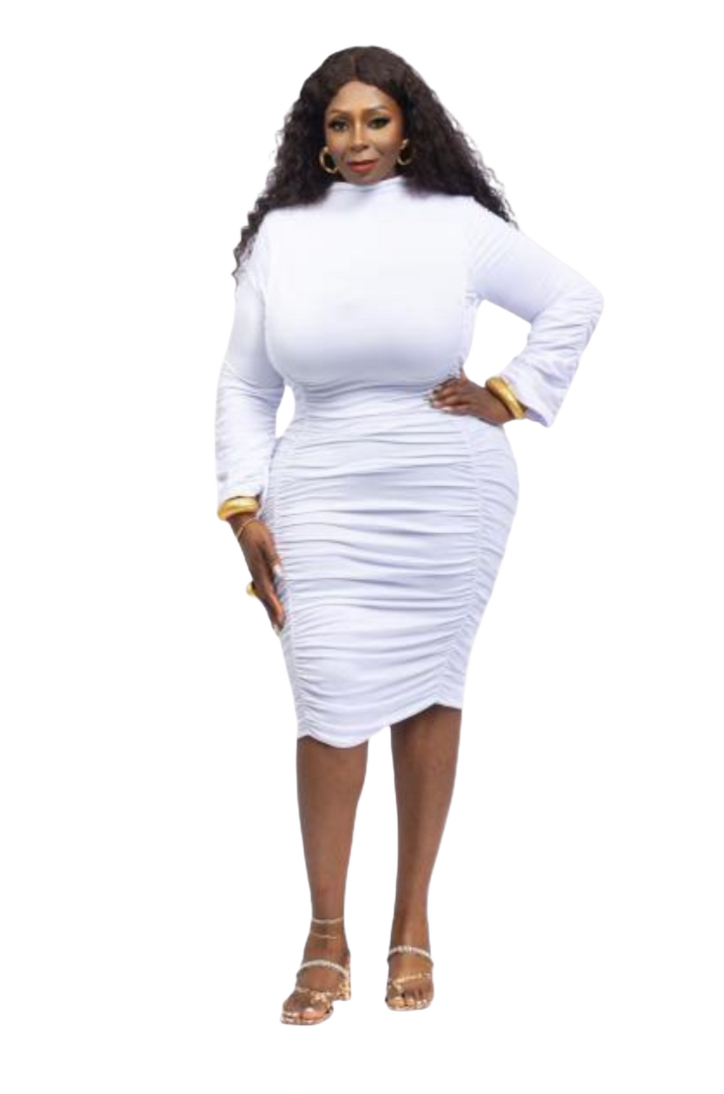 Basic White fitted dress