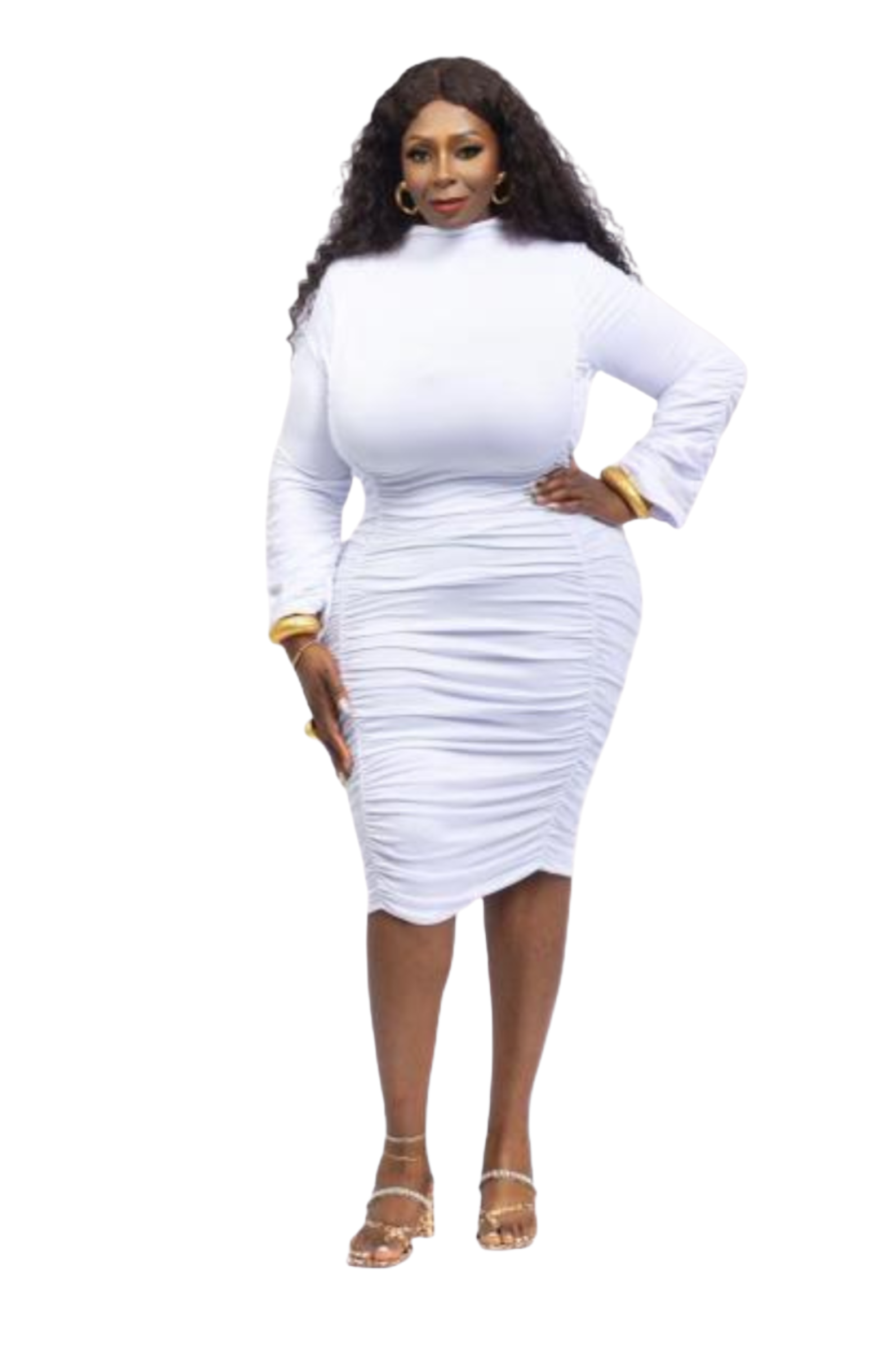 Basic White Fitted Dress