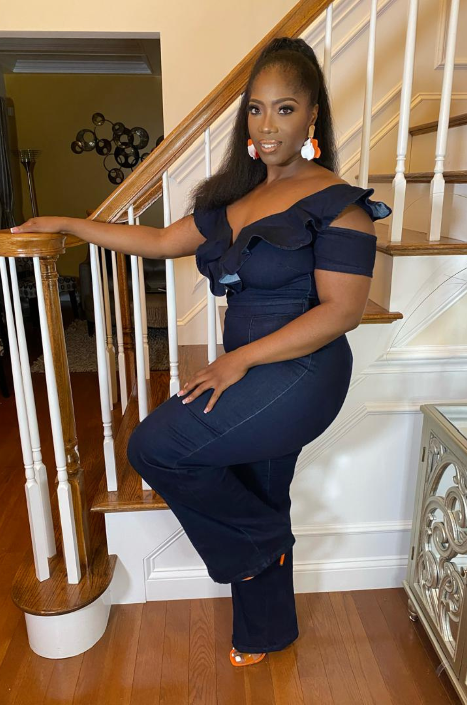 I'M Her Denim Jumpsuit